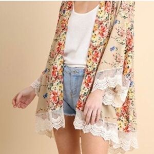 UMGEE nude floral kimono size S/M